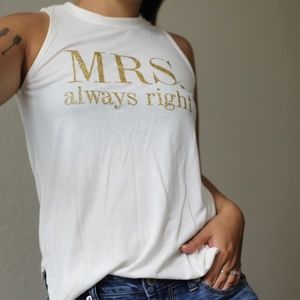 Mrs. Always Right Bridal Top 💍